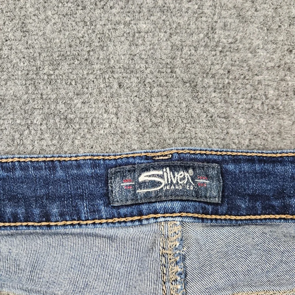 Silver Jeans Co Suki Skinny Crop Jeans Womens 22 Dark Wash Denim W43969SSX404
